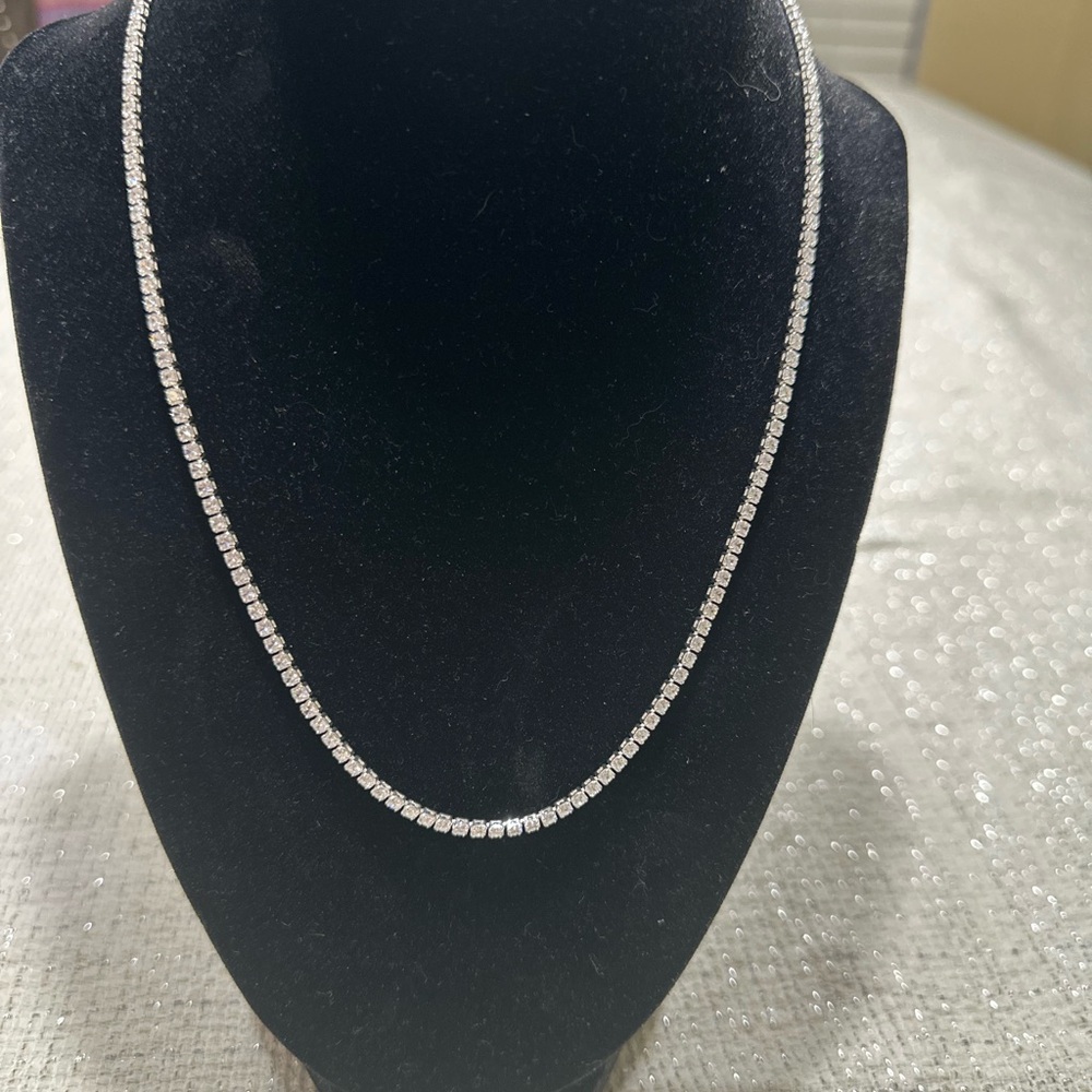 Luv Aj Silver Tennis Necklace